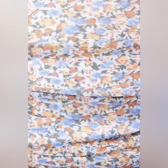 Garage Ruched Floral Mesh Mini Dress Size XS | NWT - Picture 8 of 8